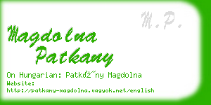 magdolna patkany business card